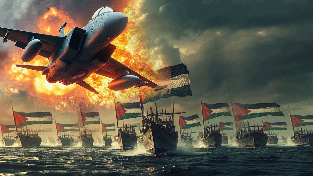 Direniş Filosuna Siyonist Taciz! Gazze’ye umut taşıyan gemilerden yükselen mesaj: "Ablukayı kıracağız!"