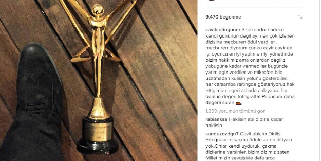 Diriliş Ertuğrul'dan Altın Kelebek'e anlamlı tepki