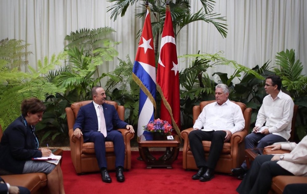 Dışişleri Bakanı Çavuşoğlu Küba Devlet Başkanı Canel ile görüştü 