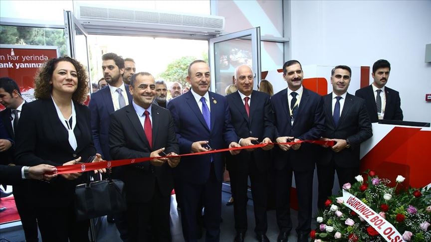Dışişleri Bakanı Çavuşoğlu, Ziraat Bank Azerbaycan'ın 4. şubesini açtı