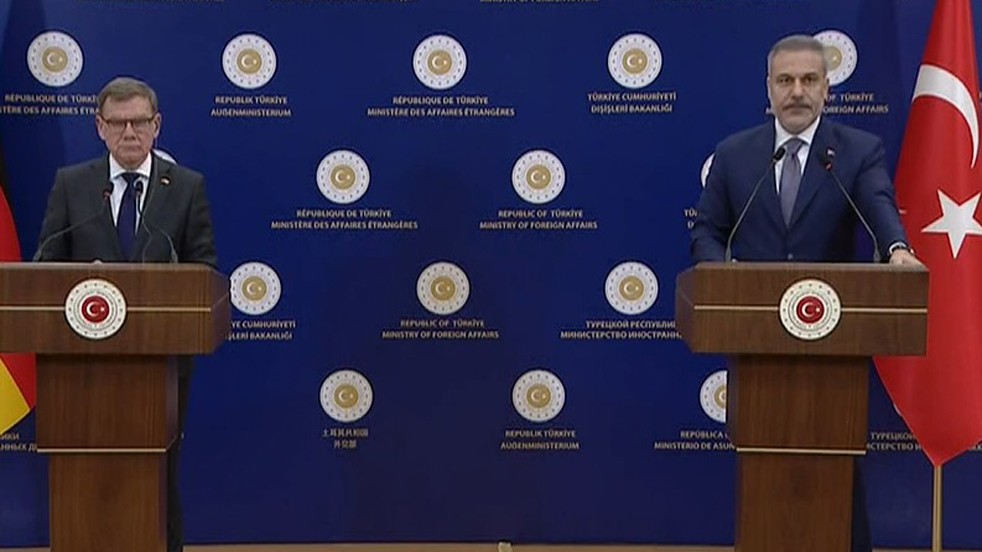 Dışişleri Bakanı Fidan, Alman mevkidaşı ile ortak basın toplantısı düzenliyor