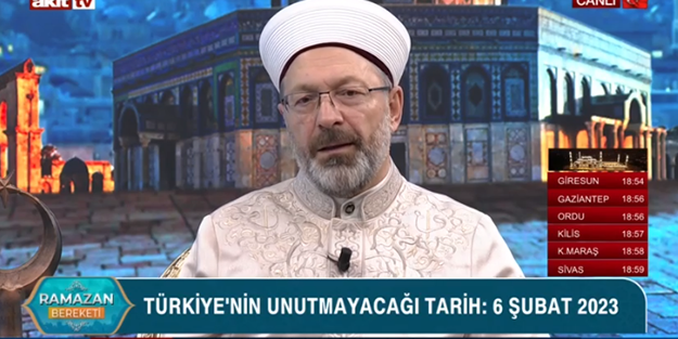 Diyanet İşleri Başkanı Ali Erbaş'tan İsrail ile Ticaret açıklaması: Bize zaman zaman bazı bilgiler geliyor