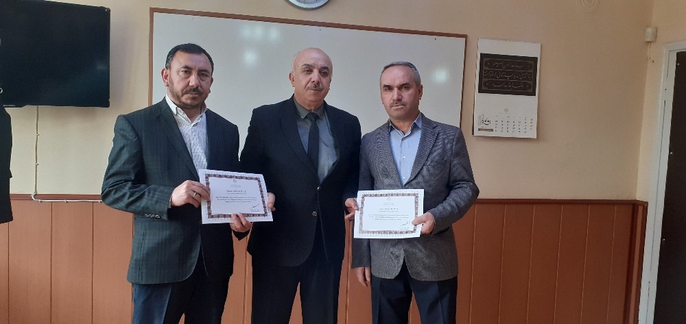 Diyanet’ten teşekkür belgesi 