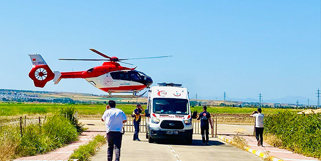 Diyarbakır'da ambulans helikopter 79 yaşındaki hasta için havalandı
