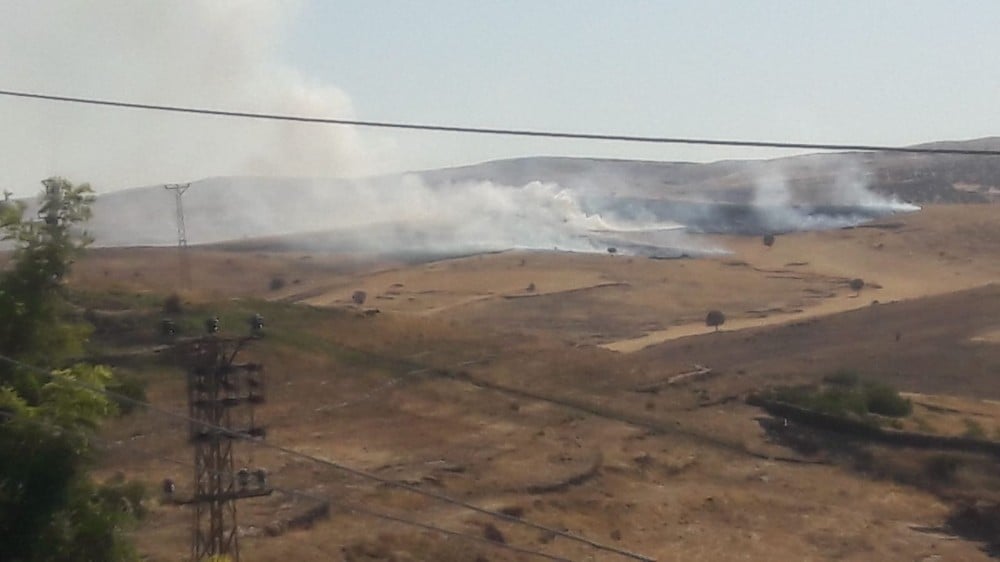Diyarbakır’da anız yangını 