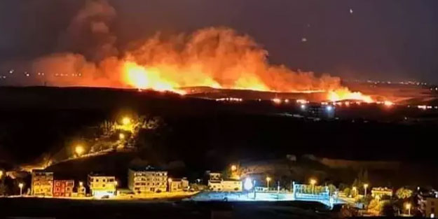 Diyarbakır’da anız yangını