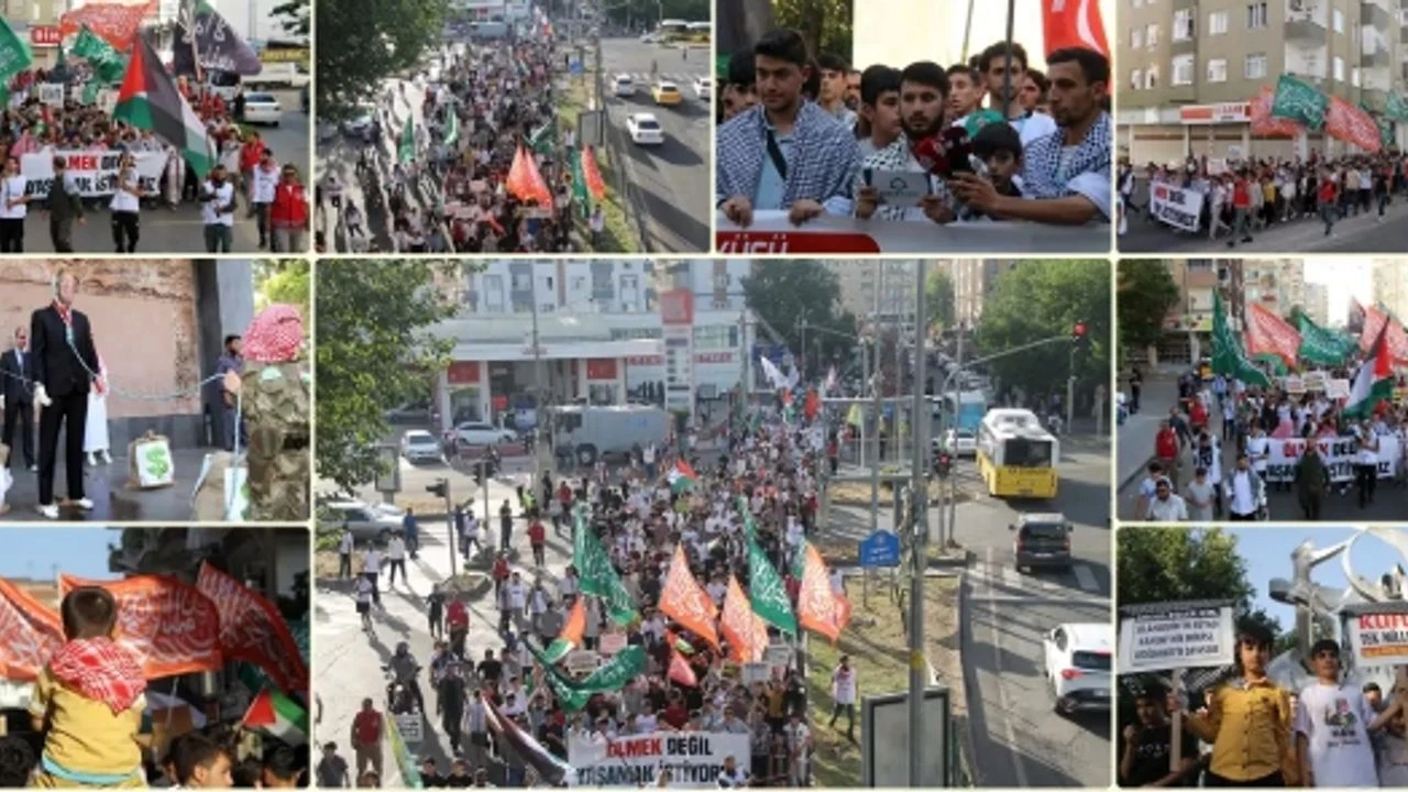 Diyarbakır'da gençler Gazze için yürüdü