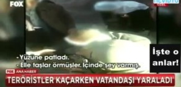Teröristler Kaçarken Vatandaşı Yaraladı