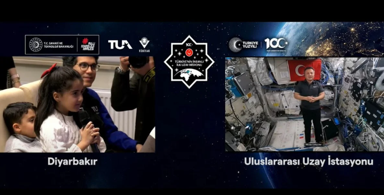Diyarbakırlı çocuk sordu 'Uzayda nasıl uçuyorsun' Alper Gezeravcı uygulamalı cevap verdi