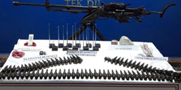 Doçka ve çok sayıda patlayıcı ele geçirildi