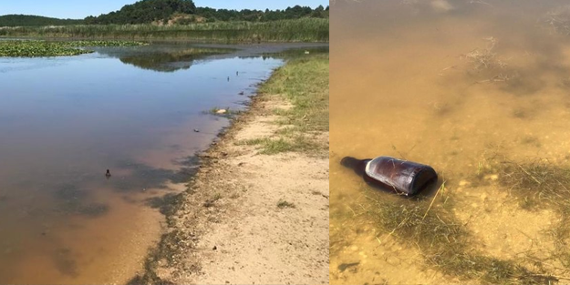 Doğa harikası göl ayyaşların çöplüğü oldu!