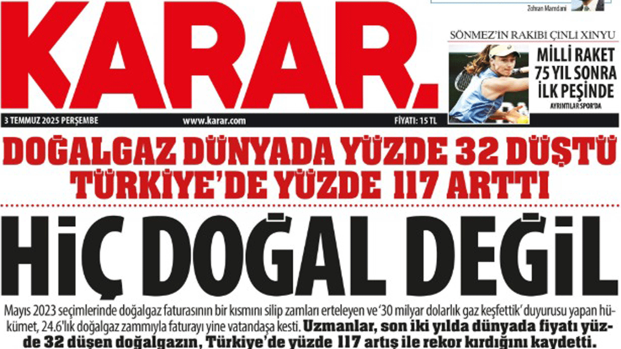 Doğal gaz palavrasına cevap geldi: Karar'ın mumu yatsıya kadar bile yanmadı