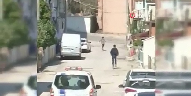Doğalgaz aracını polis aracı sanıp kaçtılar! Görüntüleri izlenme rekoru kırdı