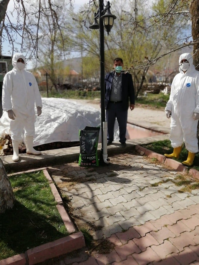 Doğanşehir’de sokak hayvanları unutulmadı 