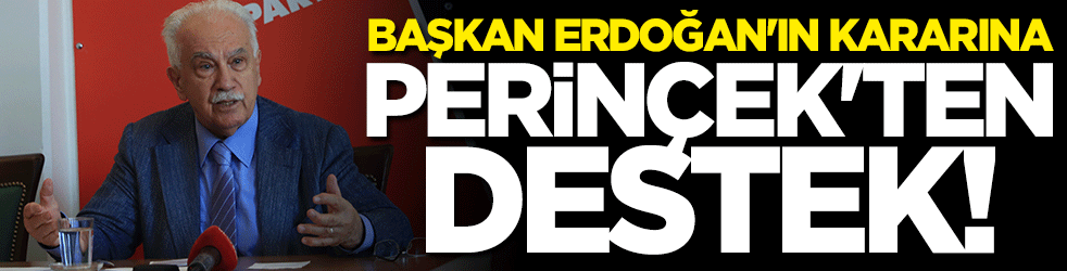 Doğu Perinçek'ten Başkan Erdoğan'a destek