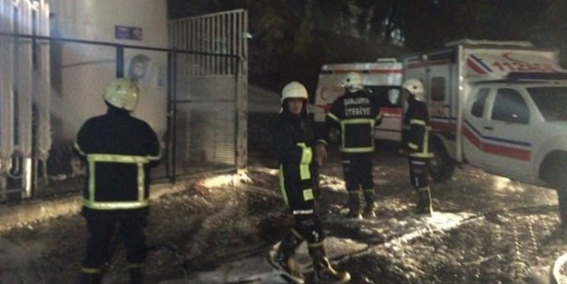 Doğum hastanesinin bahçesinde patlama