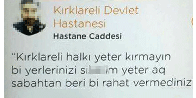 Doktorun attığı küfürlü tweet şehri ayağa kaldırdı
