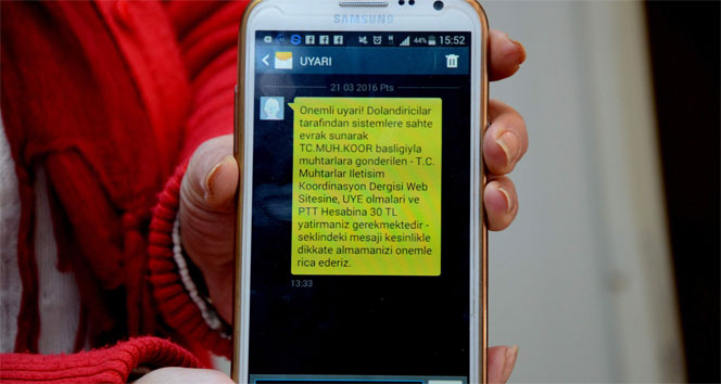 Dolandırıcıların yeni hedefi muhtarlar