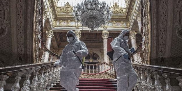 Dolmabahçe Sarayı’nda koronavirüs önlemi