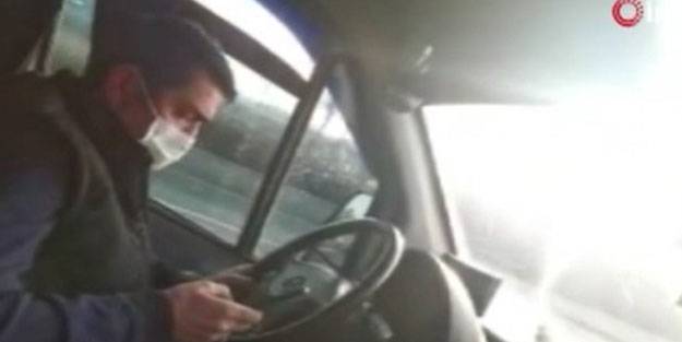 Dolmuş şoförü görenleri hayrete düşürdü