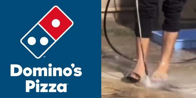 Ünlü pizza markasından ayakla yıkanan pizza tahtaları skandalı!
