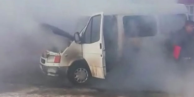 Donan benzin deposunu ısıtmak istemişti...