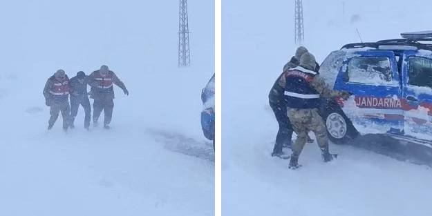 Donma tehlikesi geçiren şahsa jandarma yetişti