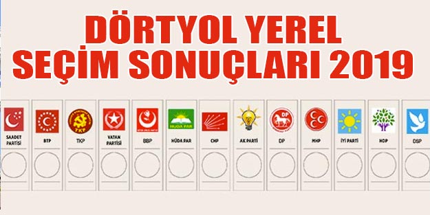 Dörtyol yerel seçim 2019 sonuçları Dörtyol belediye seçim sonuçları partilerin oy oranları