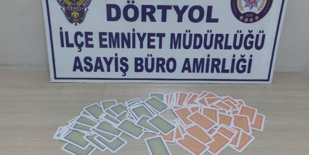 Dörtyol’da kumar oynayan 4 şahsa para cezası uygulandı