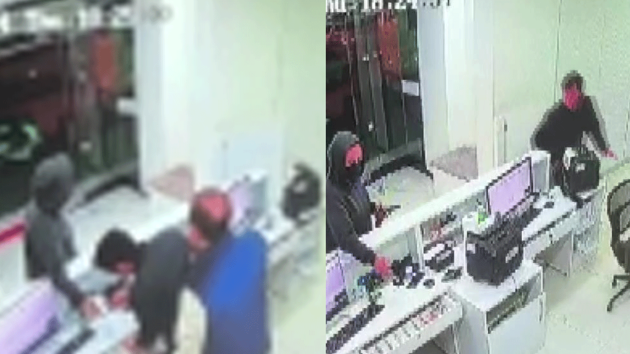 Döviz bürosundaki silahlı soygun anbean kamerada