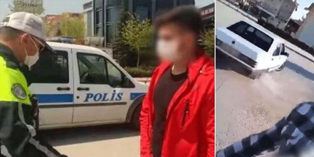 Drift atan gence iki farklı suçtan işlem yapıldı
