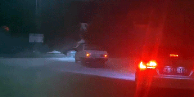 Drift attı, 20 bin TL ceza yedi...O anlar kamerada