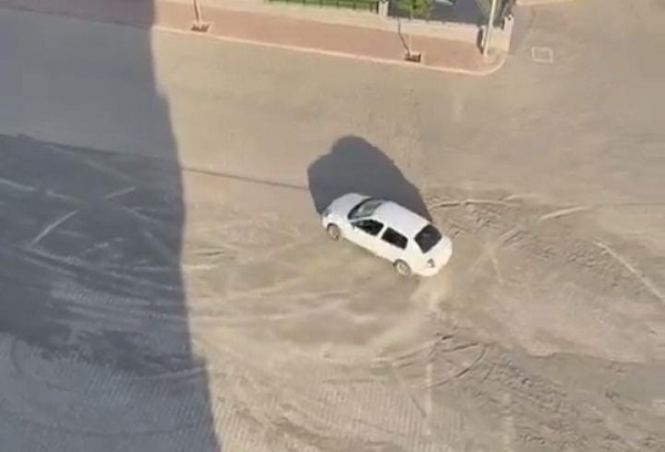 Drift attı ehliyetine el konuldu