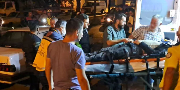 Drift yapan otomobil bekçiye çarptı