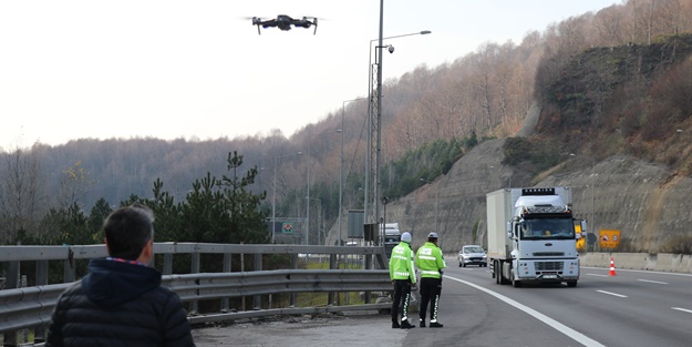 Drondan kaçamadılar