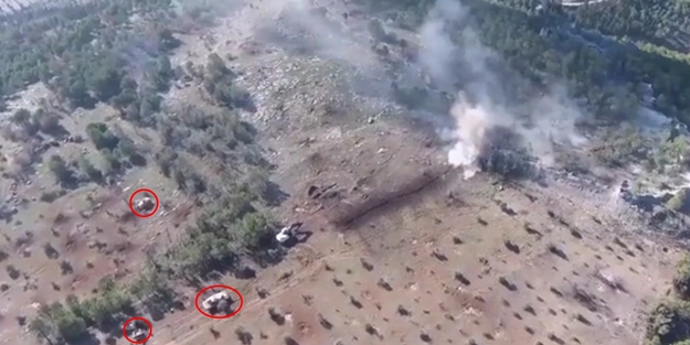 Drone görüntüledi! Türk tankları PYD/YPG'nin kalesini...