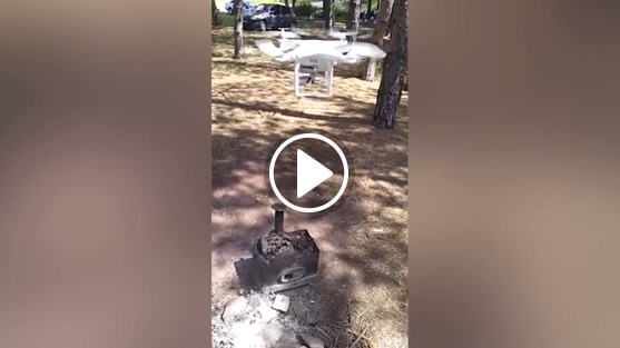 Drone ile mangal körükleyen yurdum insanı