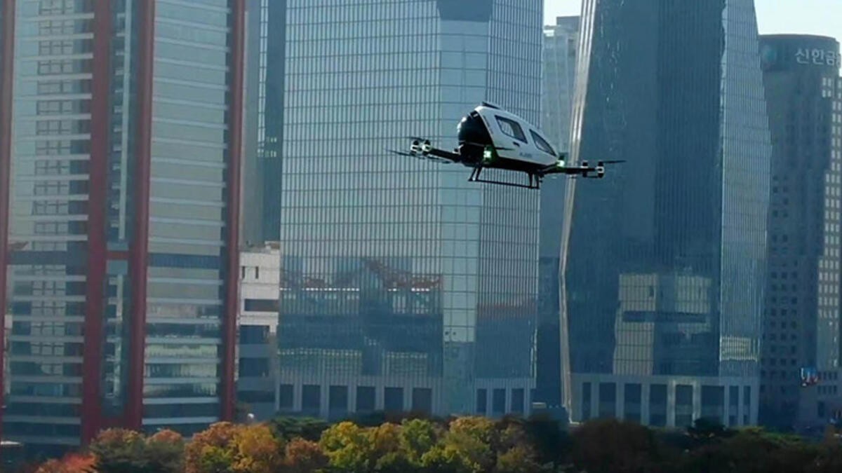 Drone taksi, Seul’de ilk uçuşunu gerçekleştirdi