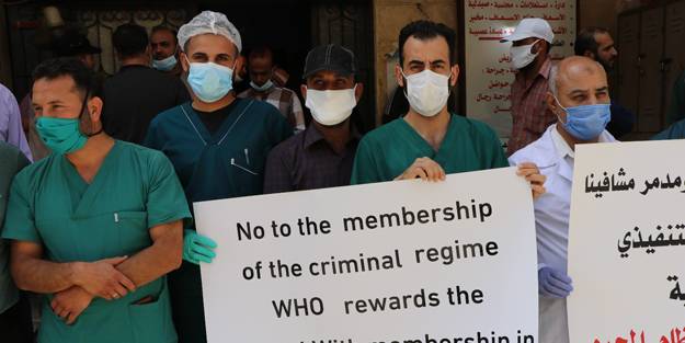 DSÖ'nün Esad kararını protesto ettiler