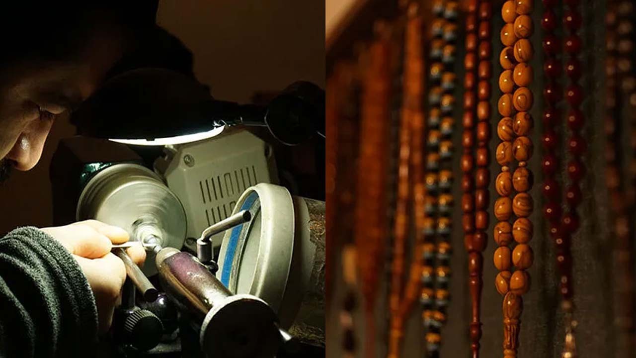 'Dua taneleri' tesbihin ustası zeytin çekirdeklerinden yaptı: Sabır ve maneviyatla işliyorum! Olağanüstü