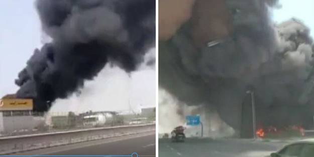 Dubai'de büyük yangın! Dumanlar gökyüzünü kapladı