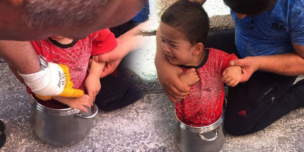 Düdüklü tencereye sıkıştı, itfaiye kurtardı!