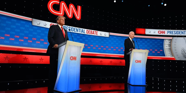 Düelloda Biden'ın zor anları! Trump fırsatı kaçırmadı