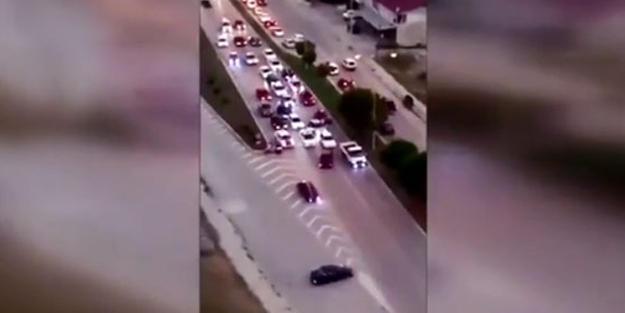 Düğün konvoyunda rezalet! Ambulansın yolunu kapattılar