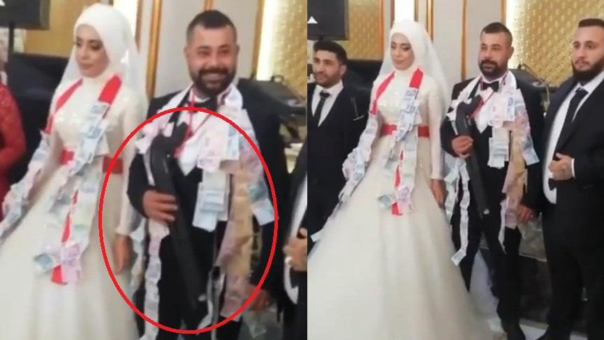 Düğünde damada öyle bir şey taktılar ki...