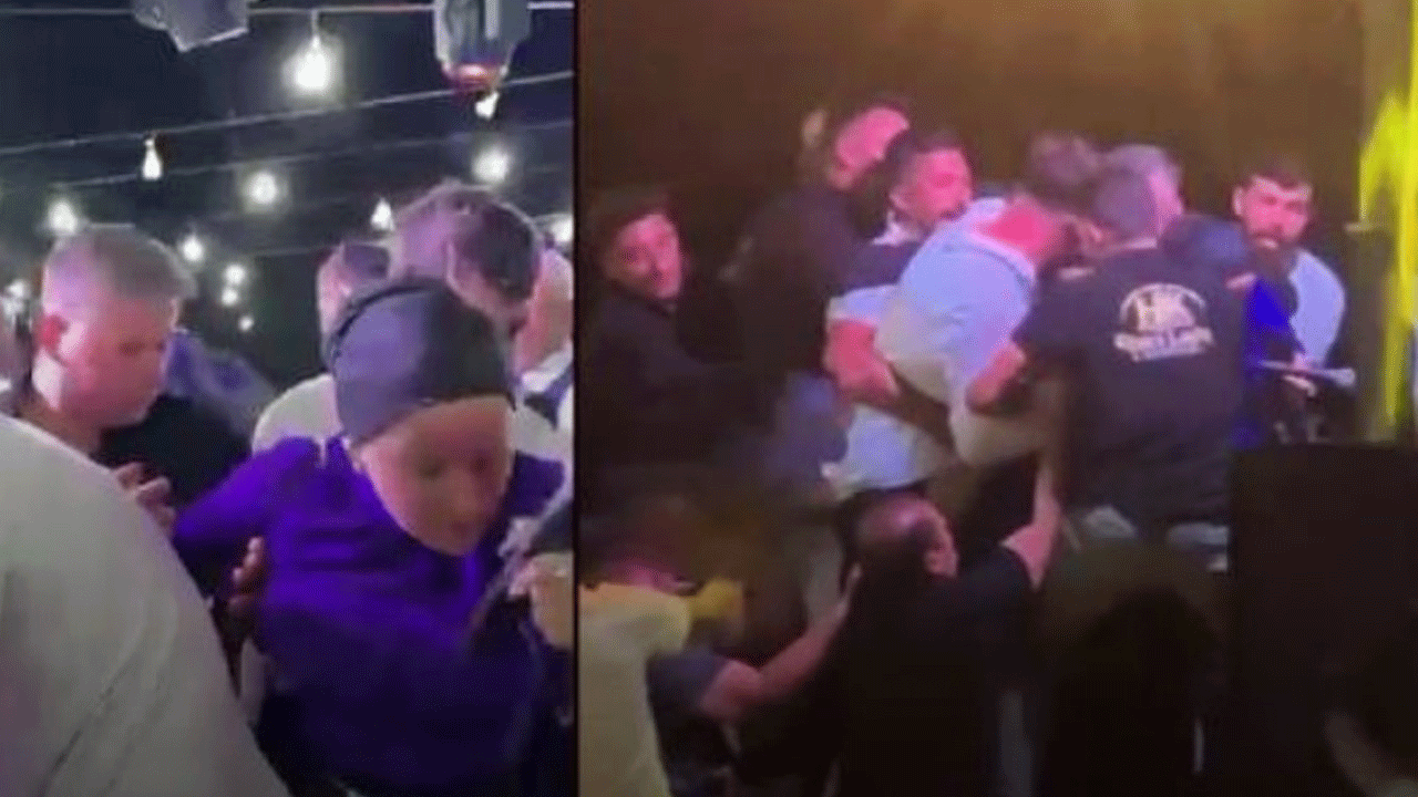 Düğünde halay için kadın soliste saldırdı!