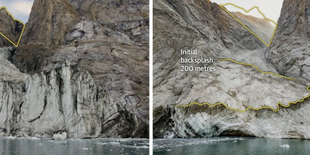 Grönland’da heyelan ve mega tsunami: O gündeme damga vurdu! Dünya 9 gün boyunca titredi!