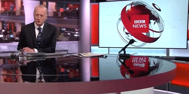 Dünya bu görüntüleri konuşuyor! BBC sunucusu rezil oldu