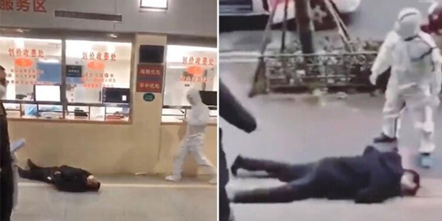 Dünya bu görüntüleri konuşuyor! Virüse yakalananlar yere yığıldı