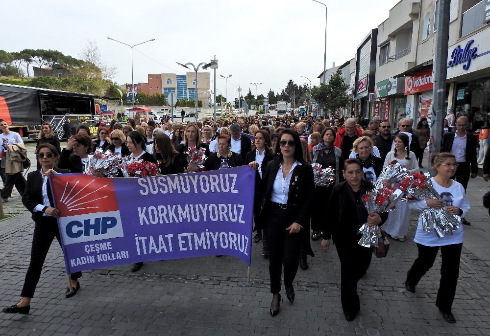 Dünya Emekçi Kadınlar Günü Çeşme’de kutlandı 